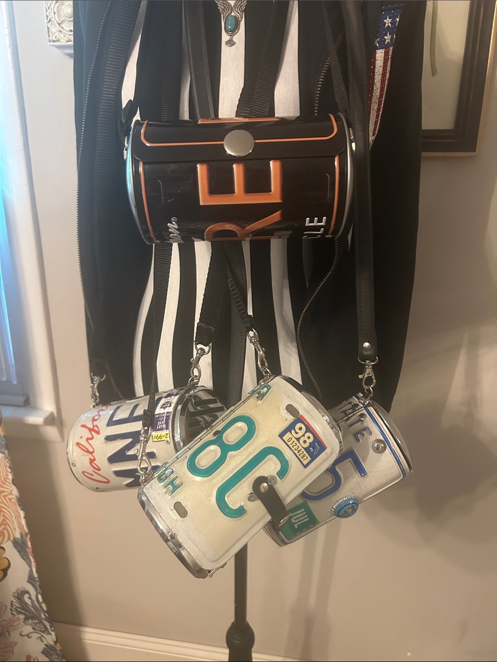 Rare Vintage Harley Davidson license plate purses FL, CA, RI & Harley RYD FREE - Picture 2 of 14